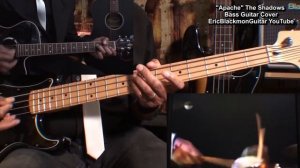 APACHE The Shadows Bass Guitar Cover - LESSON LINK @ericblackmonmusicbass9175
