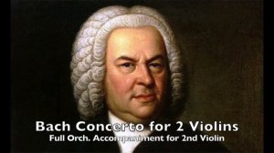 Bach Double Violin Concerto Acc. for Violin 1 BWV 1043