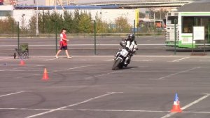 Gymkhana Slalom Test Павел Саморуков Kawasaki ER6 n 1st 28 09 2015