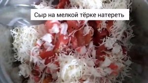Нежный салат на ужин с крабовыми палочками