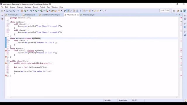 Inheritance, Interface example using java | Java basic with extends multiple classes смотреть онлайн