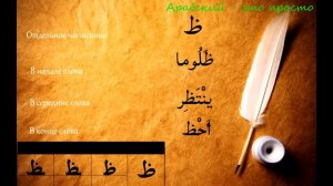 Как произносится буква ظ