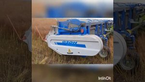 Уборка льна жаткой навесной очесывающего типа «ОЗОН» комбайном CLAAS tucano