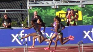 Shamier Little vs Delilah Muhammad in women's 400m hurdles.  2023 National championships