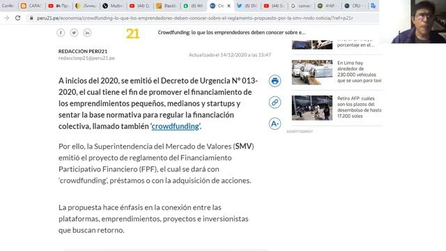 Aprovacion de Ley que REgula el Crowfunding en el Peru смотреть онлайн