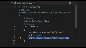 Unity C#. CompareTag. Справочник. Мусин Михаил.