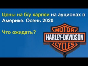 Цены на б/у харлеи на ауционах в Америке, осень 2020. Что ожидать?