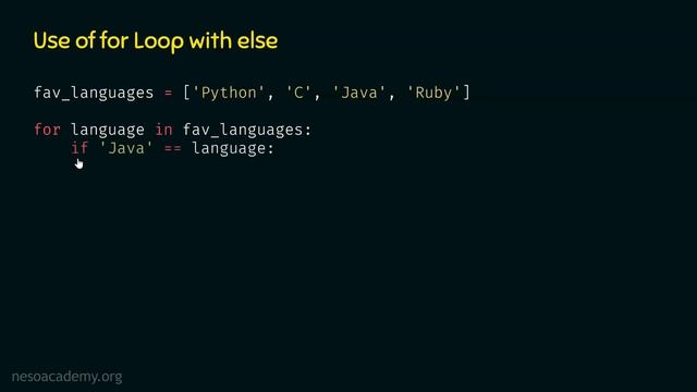 for Loop with else in Python