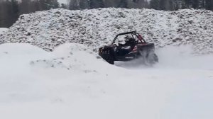 polaris rzr 1000 turbo winter snow drifting