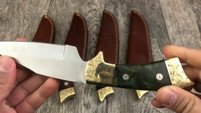 Ash AE5 Handmade Hunting Skinner Bushcraft Knife 440c steel 9 inches
