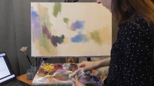 Как написать акварельную картину маслом, живопись для начинающих, Фания Сахарова