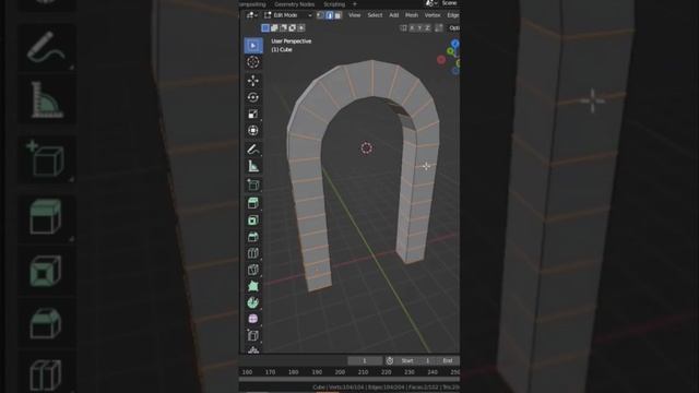 Fast make Arch in Blender | Бытрое создание арки в Blender #3d #blender