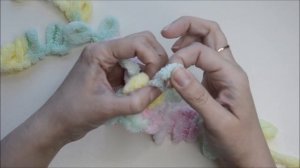 Повязка с ушками из Ализе Пуффи / Вязание руками