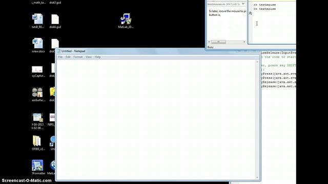 Use MatLab to move and click mouse, to press keyboard смотреть онлайн