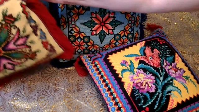 Вышивка крестом. Подушки. Прикладная вышивка.