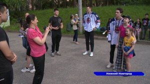 Зарядка с чемпионами прошла в Нижегородской детской областной больнице