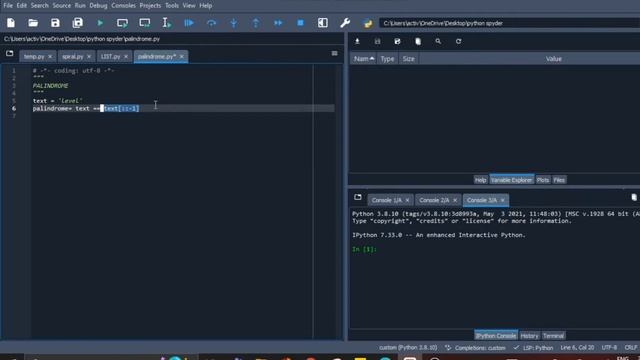 Palindrome in Python - One Line Code