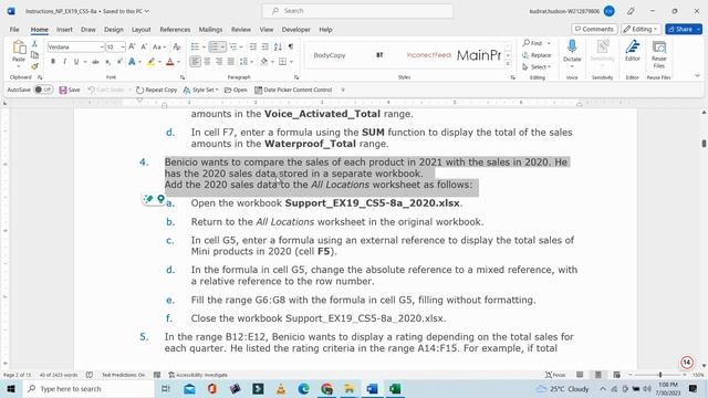 Modules 5-8 SAM Capstone Project 1a NewSight Consulting | NP_EX19_CS5-8a_StartFile | SAM Projects