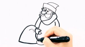 Как нарисовать Деда Мороза / Мультик раскраска для детей /  Раскрась Ка