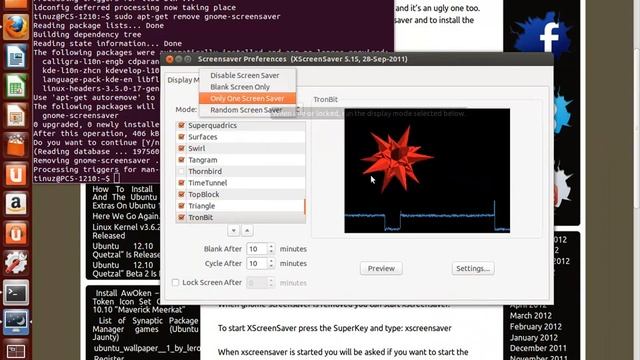 How To Install XScreenSaver And BSOD Screensaver On Ubuntu 12.10 смотреть онлайн