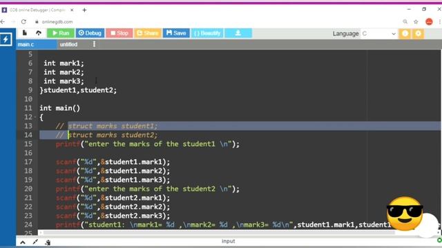 Structure  in c  tamil // error in c//error in