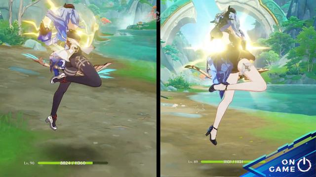 Ganyu NEW Skin vs Ganyu Classic Outfit (Side by side) - Genshin Impact