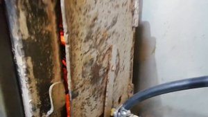 !БЕЗОПАСНАЯ! Печь на Отработке! Маслофорсунка с АЛИ.  Первый запуск.