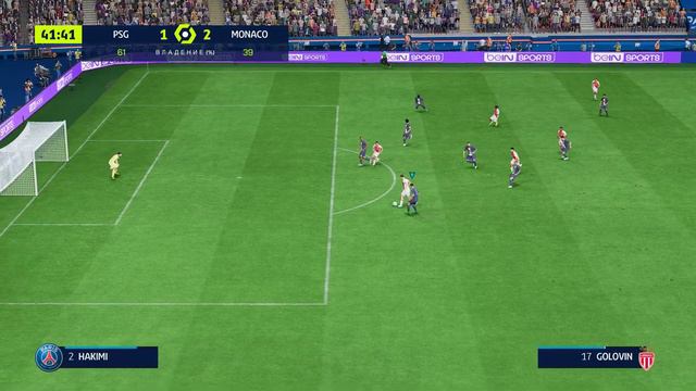 Fifa 23 ПСЖ против Монако. Поставил Реалестичную физику волос (неиграбельно)