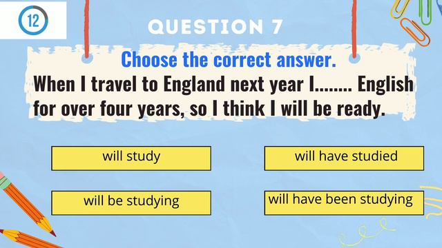 Future Perfect Tense|| Grammar Quiz смотреть онлайн