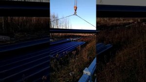 Разгрузка труб большого диаметра 720*8 мм