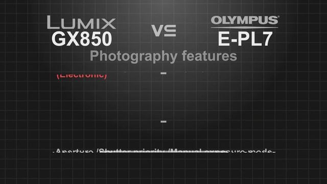 Panasonic Lumix DC-GX850 (GX800/GF9) vs Olympus PEN E-PL7 смотреть онлайн