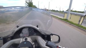 Заводим мотоцикл весом 400 кг с толкача))) BMW K1200LT