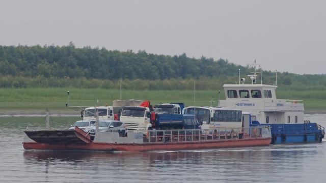 Теплоход НЕФТЯНИК-8. АО Транснефть-Сибирь.Река Иртыш. Сотниковский перекат смотреть онлайн