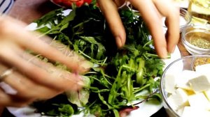 ✅ Очень вкусный и Супер витаминный ✅ Салат с руколы шпината и сыра фета ✅Очень простой рецепт салат