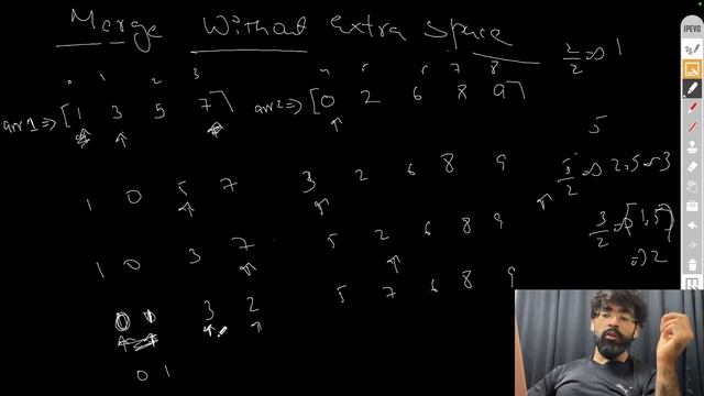 Array-19 | Merge Without Extra Space | Merge Sorted Array | GFG | LeetCode-88
