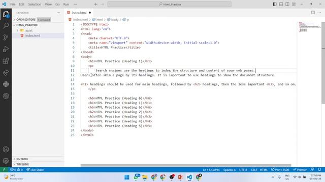 Lecture 08 - HTML Headings, Paragraphs, Line Breaks, and Horizontal Line
