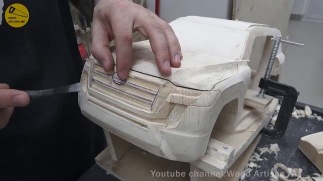 Резьба по дереву - Toyota Land Cruiser 300 - Деревообработка смотреть онлайн