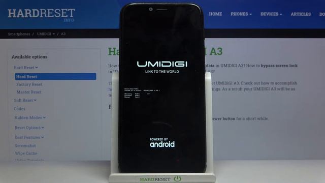 How to Hard Reset UMIDIGI A3 - Delete Data & Reset Settings смотреть онлайн