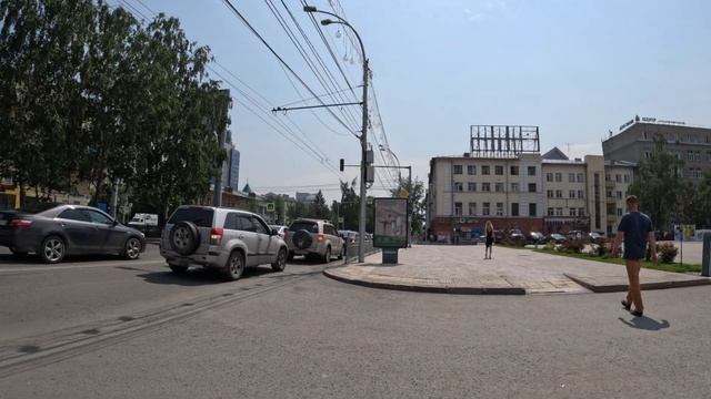 Улица Красный Проспект - самая длинная прямая улица в мире . Новосибирск. Novosibirsk смотреть онлайн