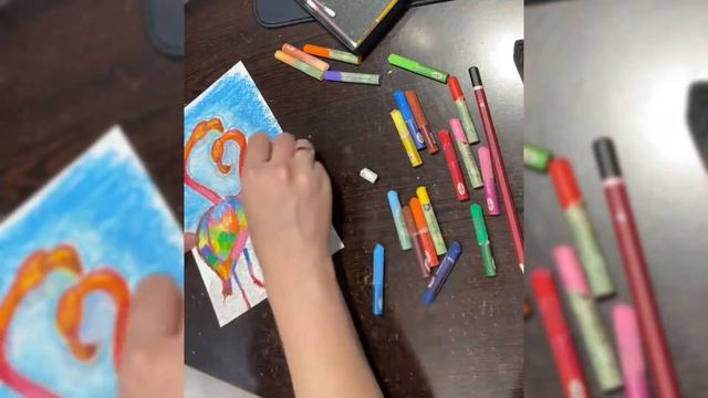 Фламинго ??? рисуем в стиле ПопАрт масляной пастелью смотреть онлайн