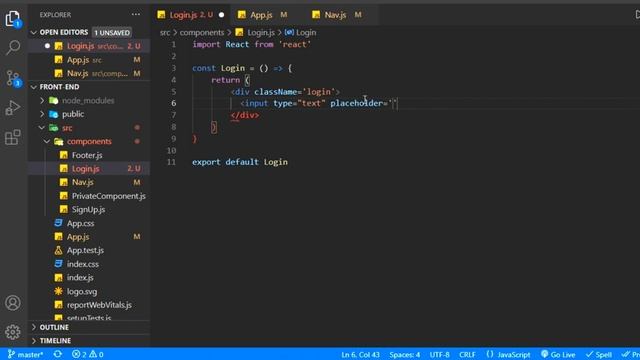 MERN Stack Project Part 15 - Login Component UI | Node js Login Component UI Tutorial #MERNStack