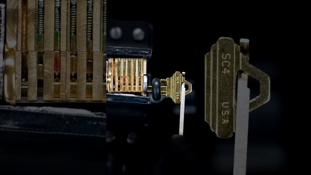 Slow Motion Inside Perspective of Lock Getting Bumped Open.