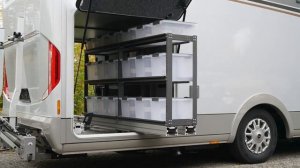 Выдвижной стеллаж LoadMove R2 в автодом, кемпер