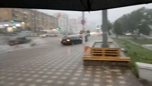 Ливень в Кирове 18.07.2017
