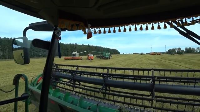 Молотим ячмень  Развалился подшипник на измельчителе  Пришел новый Кировец