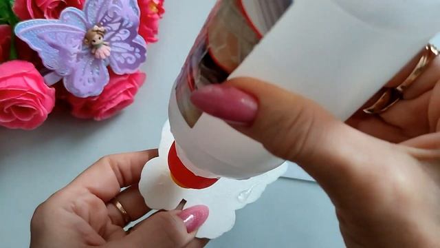 Зажим для волос Бабочка куколка своими руками Легко и просто\Master diy канзаши