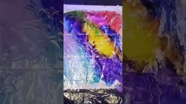 painting in polythene paper #beautiful #drawn #drawing #Short смотреть онлайн