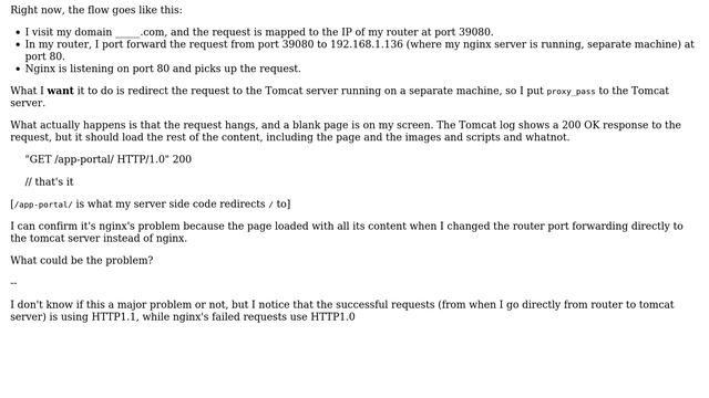 Nginx reverse proxy pass to separate Tomcat server not going through смотреть онлайн