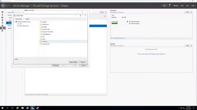 How to create File and Folder Share (NFS or SMB), With Windows server 2016 смотреть онлайн