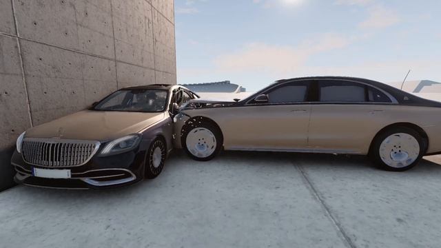 Mercedes-Benz Maybach W222 VS Mercedes-Benz Maybach W223 ? 300 KM/H ? BeamNG.Drive CRASH test смотреть онлайн